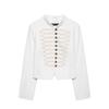 2026 summer new product European and American cross-border women's clothing street fashion rope knot buckle decoration slim jacket w085 370746