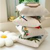 Simple Flower Chenille Towel Embroidery Sofa Pillowcase Cojines Polyester Decor Home Throw Cushion Cover Headboard Pillowcases
