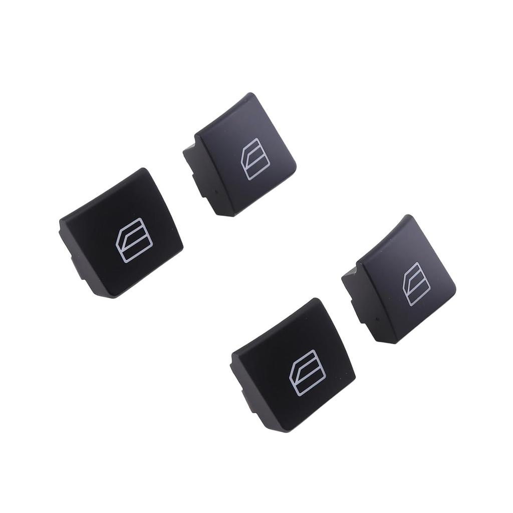 4pcs Window Switch Button Cap Set Compatible for Mercedes-Benz EClass W204 W166 X156 W156 2001-2014 Replacement A2049055402 ABS Power Window Control