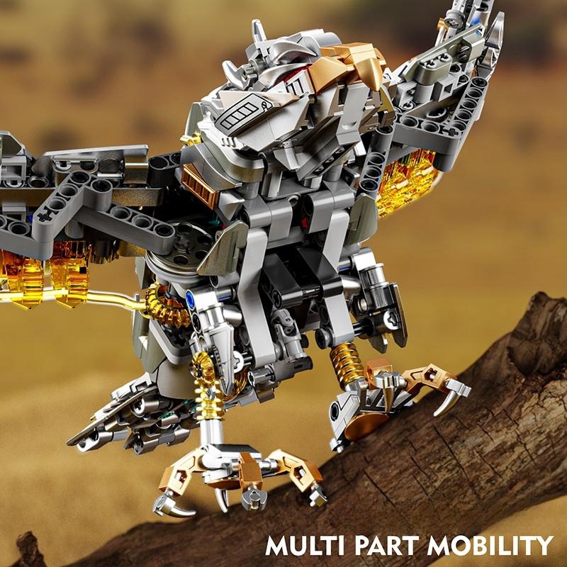 Creative Technical Mechanical Whale Eagle Animal World Building Blocks Bricks Birds Model Kid Assembly Toy for Birthday Gifts