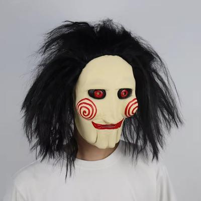 Horror Dämon Jigsaw Säge Maske Cosplay Spirale:Aus dem Buch von Saw Scary Killers Latexhelm Halloween Party Kostüm Requisiten