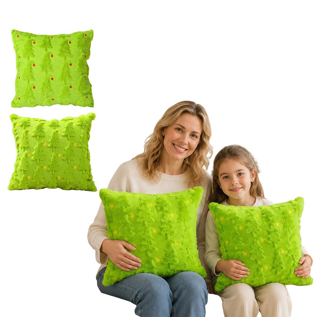 Plush Christmas Tree Cover 4545cm Single-Sided Decorative Throw Pillowcase for Holiday Home Decor