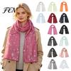 Vielseitiger Winter-Schal Glitzernd Funkelnd Folien-Schneeflocken-Print Schal für Damen, Weihnachten Polka Dot Wickel Thema Wickel, Herbst Leicht Weich Gemütlich Party