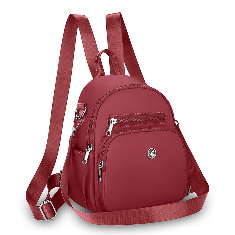 

Новый модный повседневный женский рюкзак Высококачественная мягкая ткань Женская сумка через плечо Многофункциональная нагрудная сумка Сумка-тоут для женщин 20cmX10cmX25cm красный