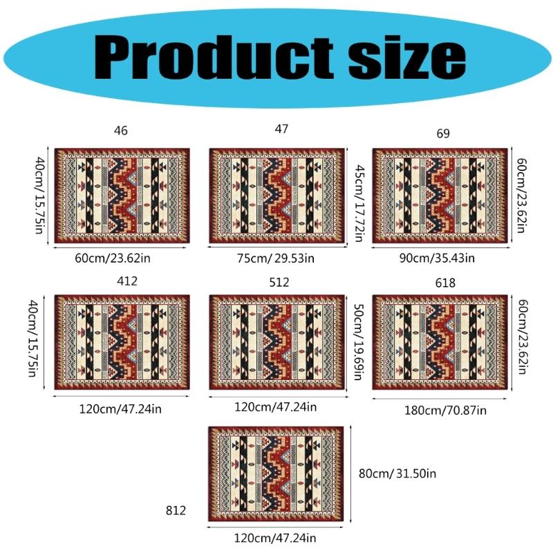 Transform Home Geometric Pattern Rug NonSlip Rug Front Door Mat Kitchen Rug Indoor Door Mat Home Textiles Product