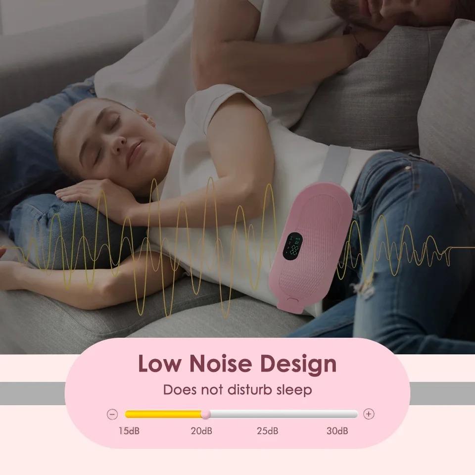Women Smart Warm Palace Belt Relieve Period Cramp Pain Menstrual Heating Pad Vibration Massage Abdominal Relieve Menstrual Pain