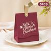 5Pcs Merry Christmas Gift Box For Wrapping Cookies And Candy Box Christmas Gift Bags