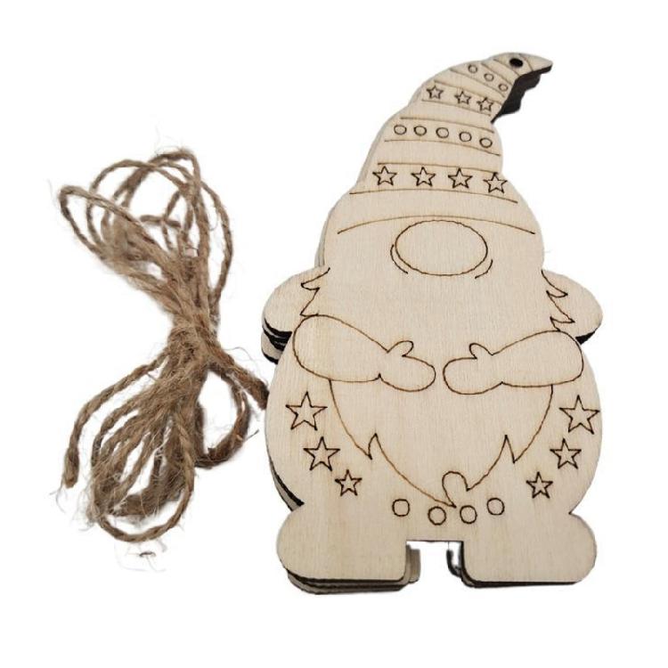 10 Pcs Christmas Dwarf Wooden Decorations for Windows Trees Hanging Decorations