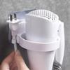 1pc Adhesive Hair Dryer Rack, Punch-free Bathroom Blow Dryer Shelf, Wall-mounted Electric Hair Dryer Hanging Rack, Storage Artifact