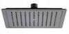 Rain Shower Head, Upper Shower Head, 22x22 Cm, Black, Square