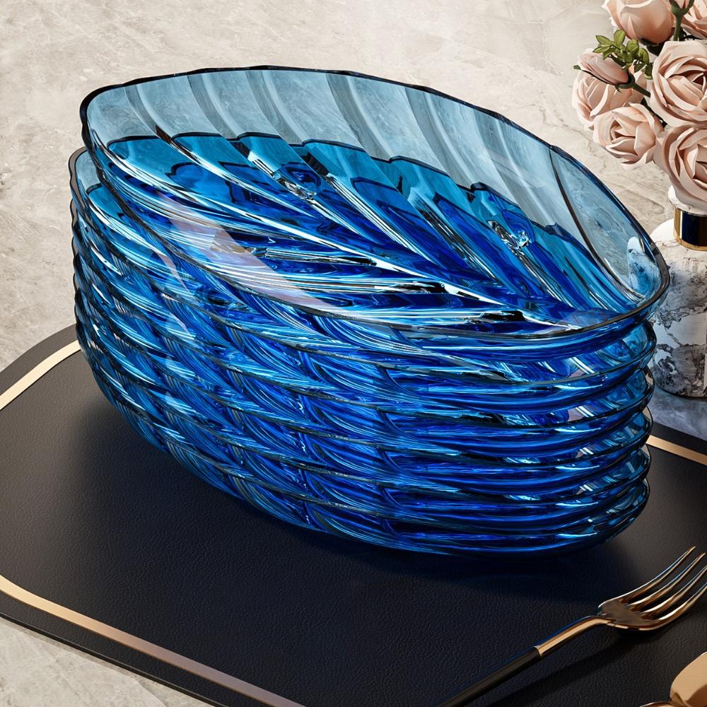 Transparent Candy Tray Large Capacity Bone-spitting Plate Leaf Shape Snack Serving Dish  Nut