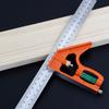 Stainless Steel 90/45 Degree Ruler High Precision Adjustable Combination Square Ruler Multi-Angle Measuring Tool for Woodworking