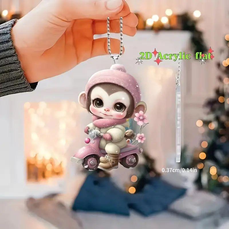 Acrylic Car Whimsical Hanging Decoration Versatile For Backpack Accessories And Home