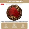 4/6pcs, Red Round Placemats, Placemats Decorated with Golden Floral And Vine Patterns, Suitable for Daily Dining, Family Gatherings And Restaurants, 2