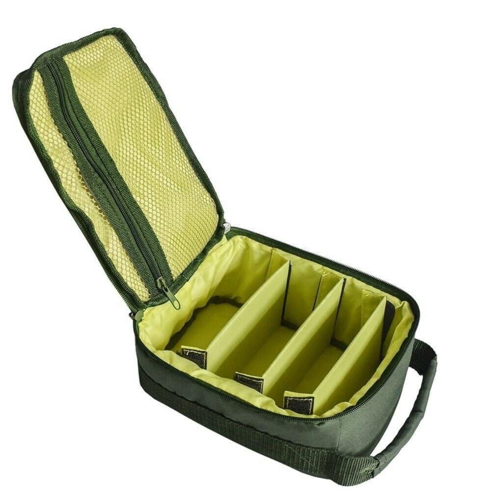 3-in-1 Fishing Tackle Bag Portable Waterproof Fishing Reel Storage Bag 3 Adjustable Dividers Oxford Cloth