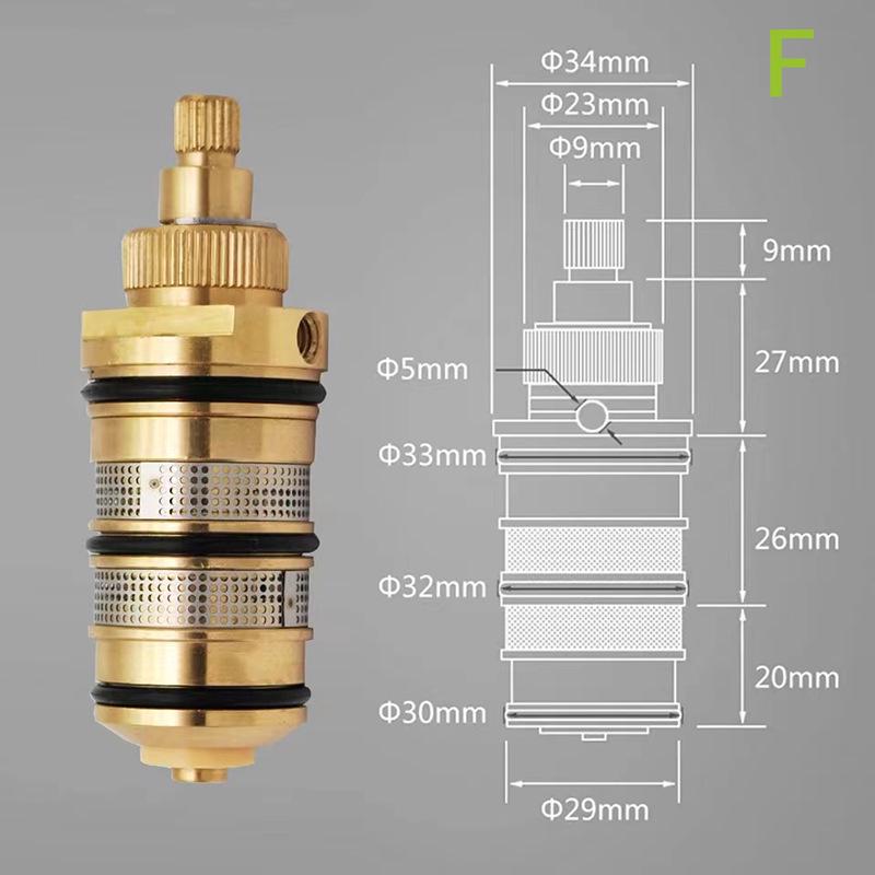 Cartuș termostatic pentru duș din cupru integral pentru reglare rapidă cald/rece