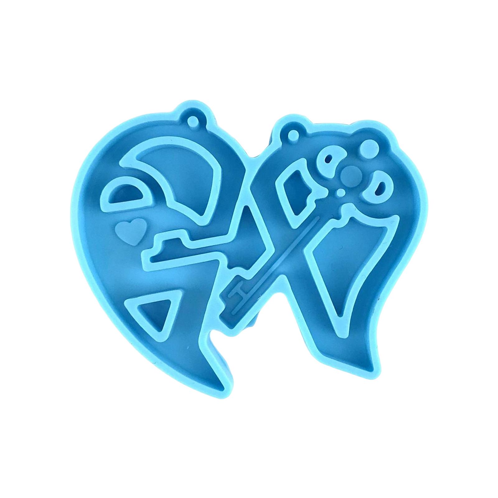 

Глянцевая смола Сердце силиконовая форма серьги ожерелье кулон смоляные формы изготовление ювелирных изделий ремесло крестообразная эпоксидная форма синий