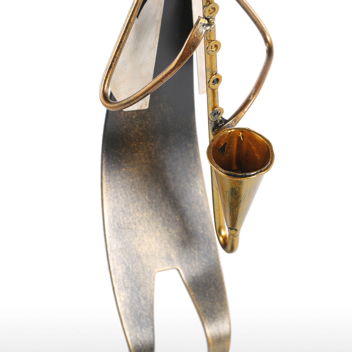Cowboy Band Celsius Saxophone Music Saxophone Playing Metal Iron Sculpture Baking Paint Technology