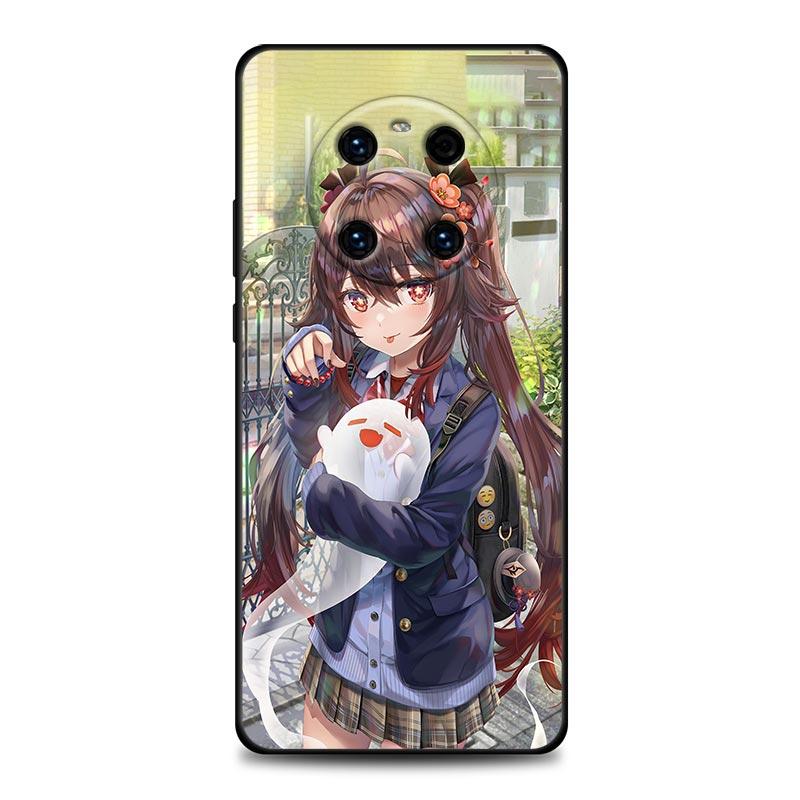 Genshin Impact Hu Tao Anime Phone Case For Huawei Mate 10 20 40 40Rs Y6 Y7 Y7a Y8s Y8p Y9a Enjoy 20e 2019 5G Lite Pro Plus Cover