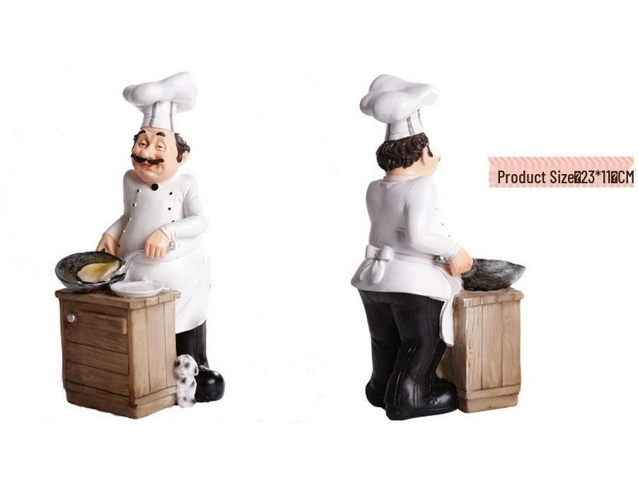 American Chef Doll Soft Figurine - Dessert & Pastry Shop Display Model