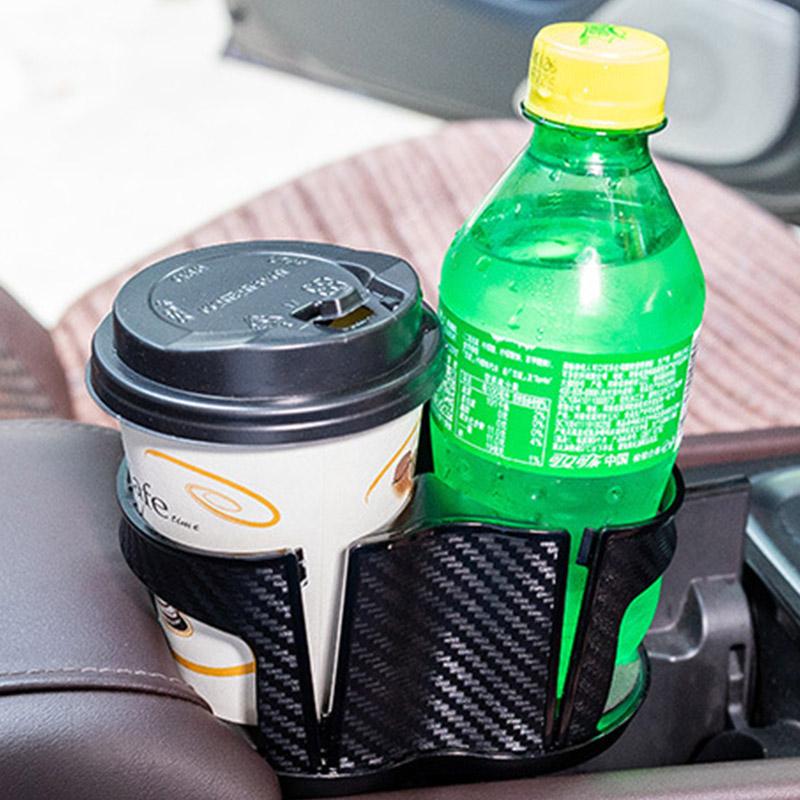 Universal Car Drinks Holder 2 Cups Bottle Holder Stand Car Organizer Mount Adjustable Beverage Auto
