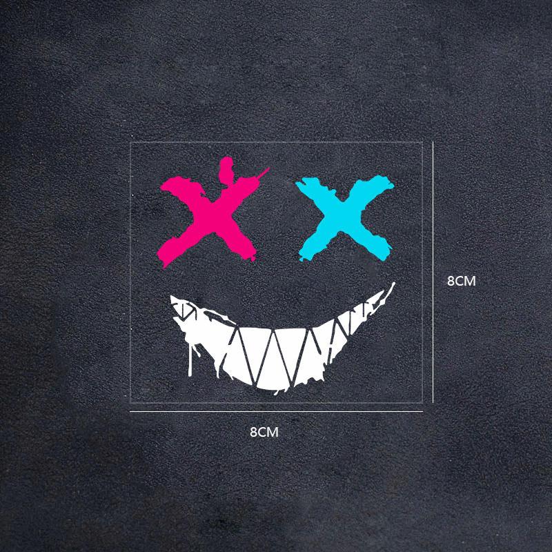 

Автомобильные наклейки Светоотражающие водонепроницаемые наклейки с улыбкой на лице Мотокросс Авто заднее окно Персонализированные наклейки