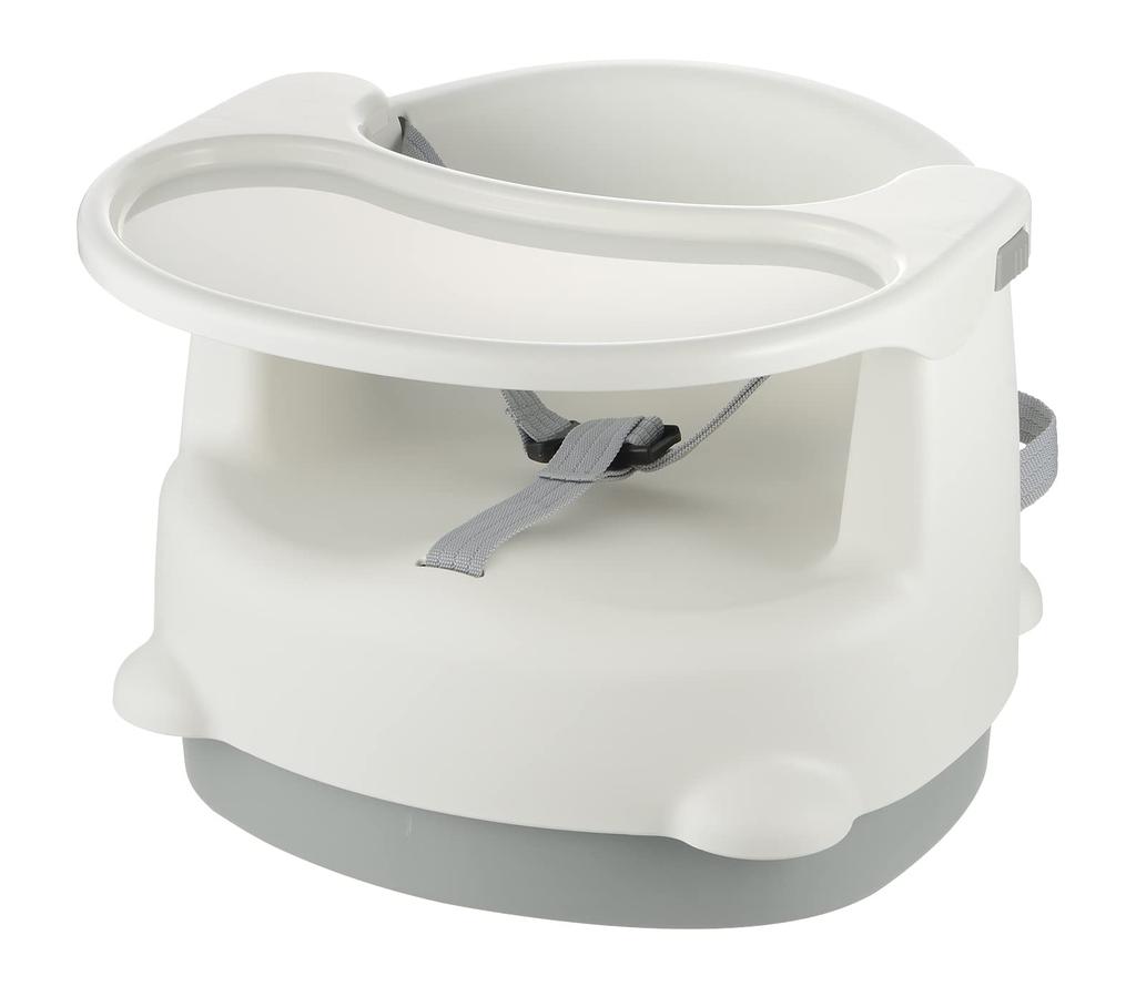 Richell 2-Way Gokigen Chair KN, White, Antibacterial, for Ages 7 Months To 5 Years