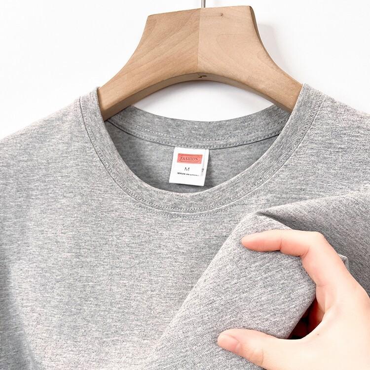 Tricou cu mânecă scurtă din bumbac pur pentru bărbați Vară Gât rotund Business Casual Simplu Versatil Top Culoare Uni Îmbrăcăminte pentru bărbați