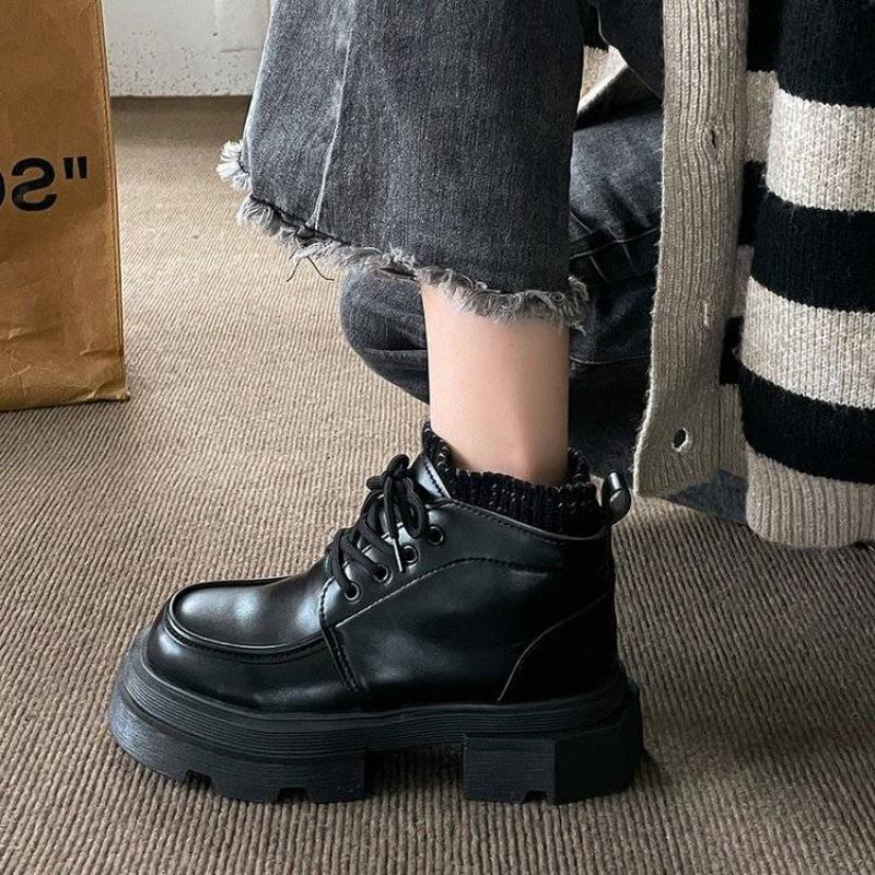 

Обувь армейские короткие туфли для женщин в стиле панк, ботильоны с круглым носком на платформе, белые женские ботильоны в готическом стиле, высокое качество, ПУ 39