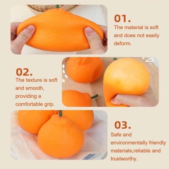 Stress Relief Ugly Orange Toy Decompression Dekopon Tangerine Squeeze Stress Ball Anti-anxiety Simulation Fruit Sensory Fidget Toy