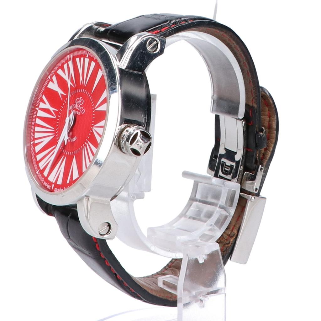 GIO MONACO  101TH One-O-One 500-piece Limited Edition Mechanical Automatic Watches Silver / Red / NavyUsed