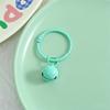 Colorful 14mm Alloy Card Ring Bell Keychain Pendant for DIY Accessories