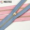 1-5Yards 5# Meetee Metal Zippers for Sewing Decorative Zipper By The Yard Clothes Coat Zip Closure Repair Kits DIY Accessories