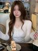 Autumn/Winter Pure Desire Style Slimming Spicy Girl Cropped Long-Sleeve Women's Top