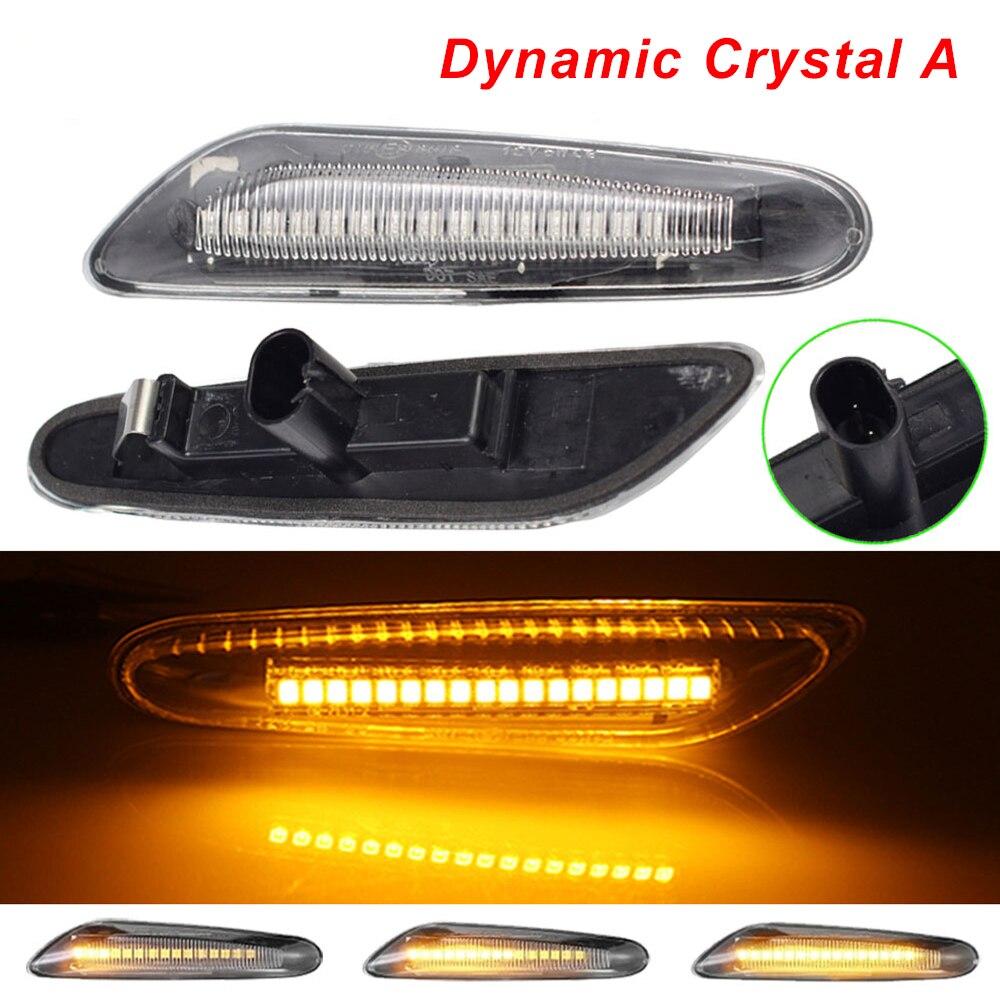 2pcs for BMW Led Dynamic Side Marker Turn Signal Light Sequential Blinker Light for E90 E91 E92 E93 E60 E87 E82 E46 Error Free