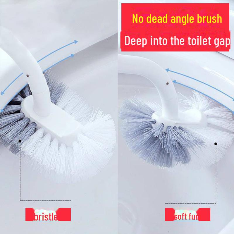 Japanese No Dead Angle Toilet Brush Set: Squat Toilet Cleaning Tool