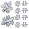 Pack of 10 Elegant Snowflake Shaped Hair Clip Dainty Barrette Headwear Accessory Stylish Snowflake Hairpins for Women