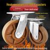 3 To 5 Inch High-Temperature Resistant Swivel Casters with Glass Fiber Bakelite for Oven Carts (Up To 300°)