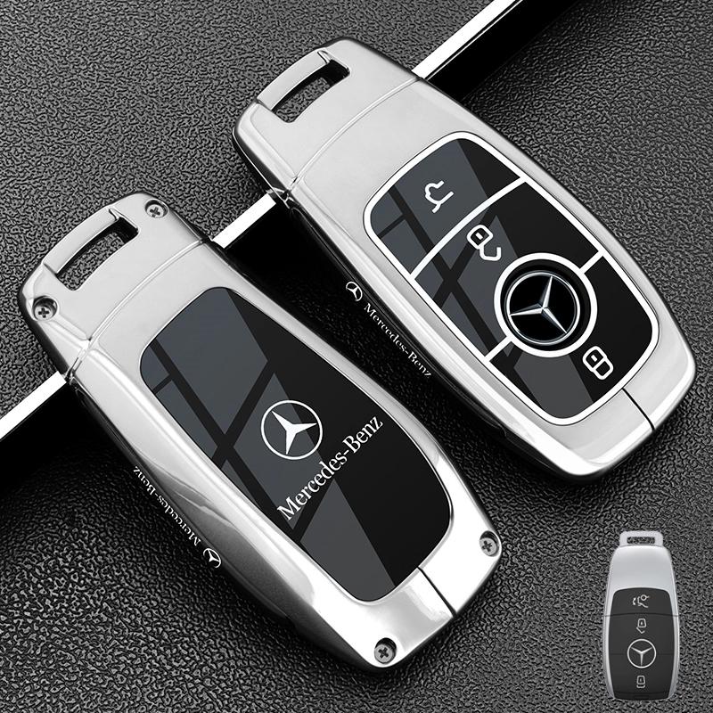 Alloy Car Key Case For Mercedes Benz E C S GLC Class E200 E400 E63 W213 S550 S560 C260 A200 Cover Shell Fob Car Accessories