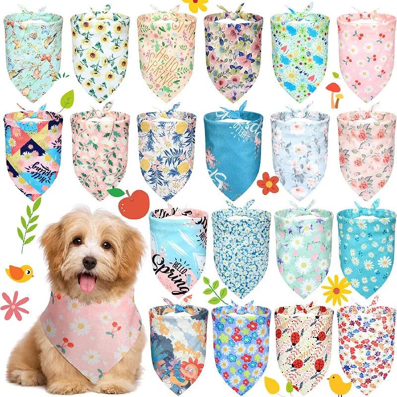 20 Pcs Pet Bandanas Triangle Scarfs for Dogs Christmas Thanksgiving Halloween Holiday Accessories for Cats And Dogs