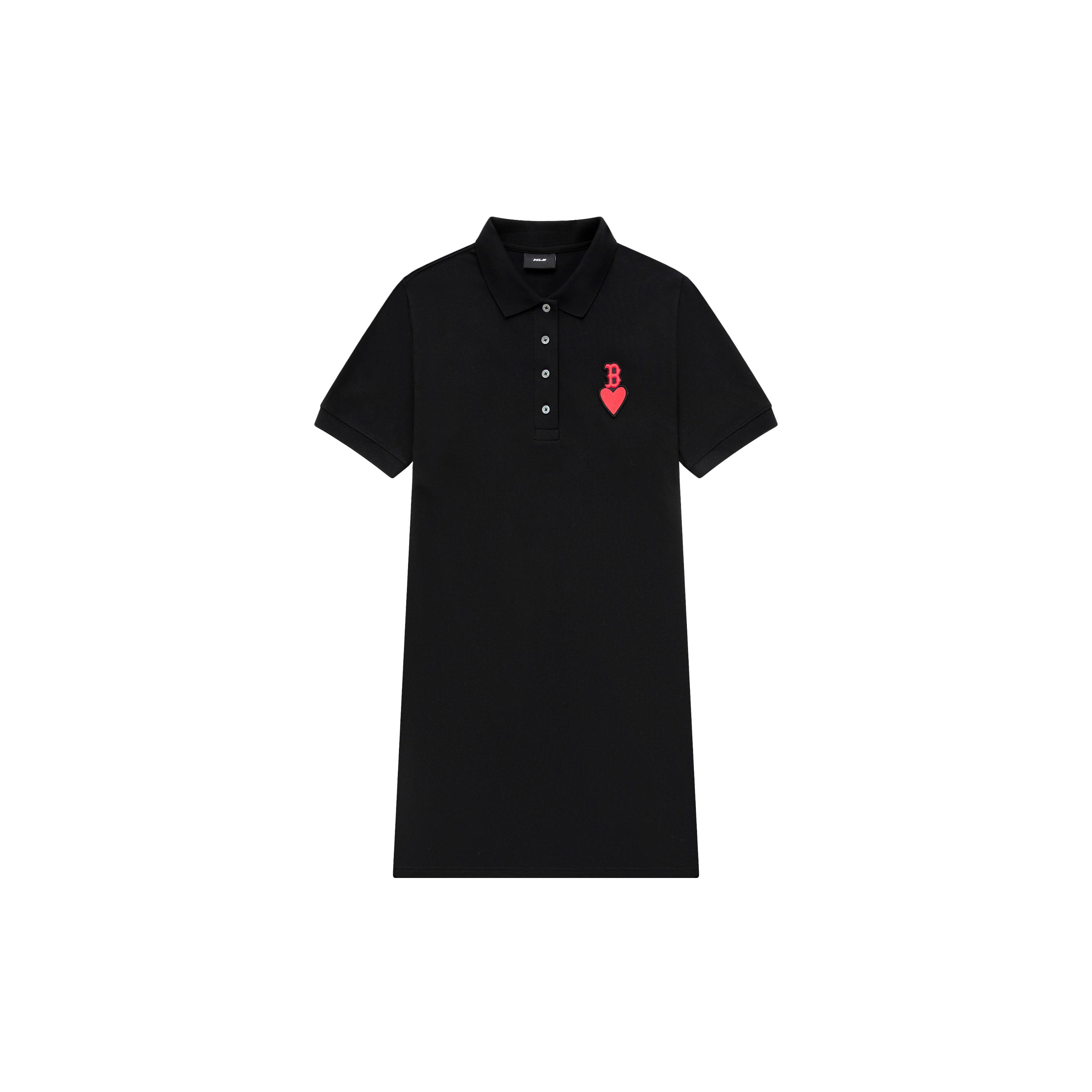 

New MLB Short Sleeved Dress Women s Black 3FOPH0133-43BKS S