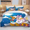 Collezione Biancheria da Letto Morbida Stampata con Paperino e Paperina Disney Copripiumino Cartone Animato Piumone Federa Bambini Ragazzi Ragazze Adulti Regalo King