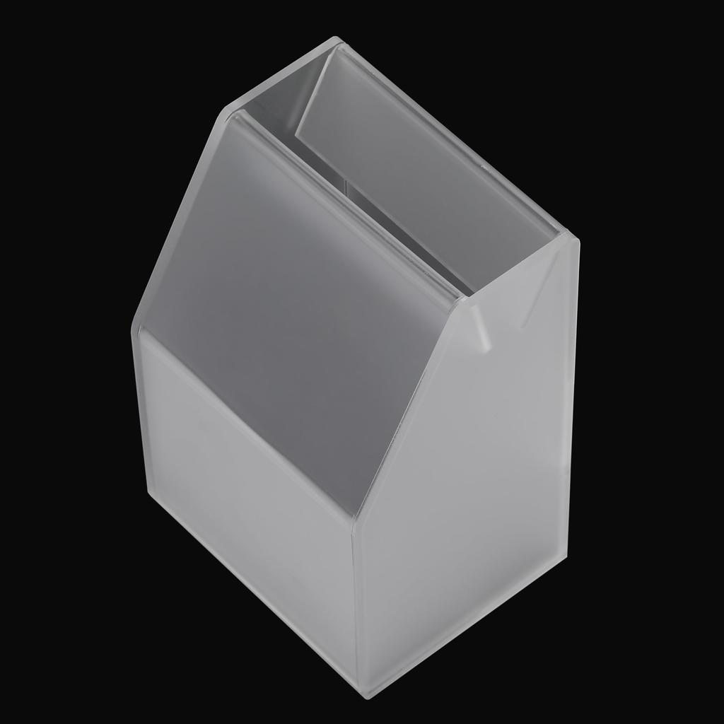 EWOO SUPPLY 12cm Lock Acrylic Donation Box with Frosted Glass Style Box Wide, Built-in Type, Semi-transparent Lock, YS-1029