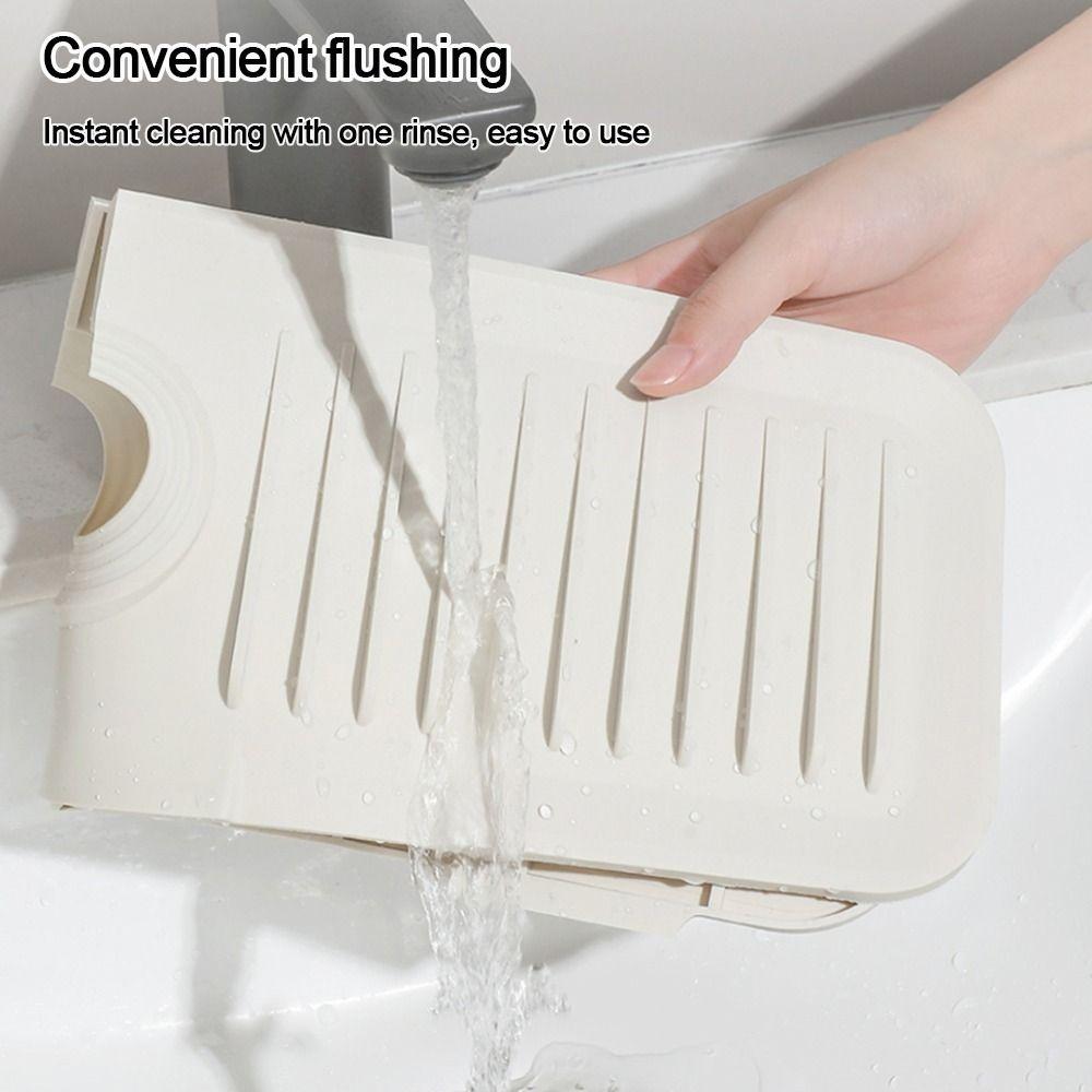 Silicone Faucet Splash Pad Splash Guard Behind Faucet Foldable Drainage Mat