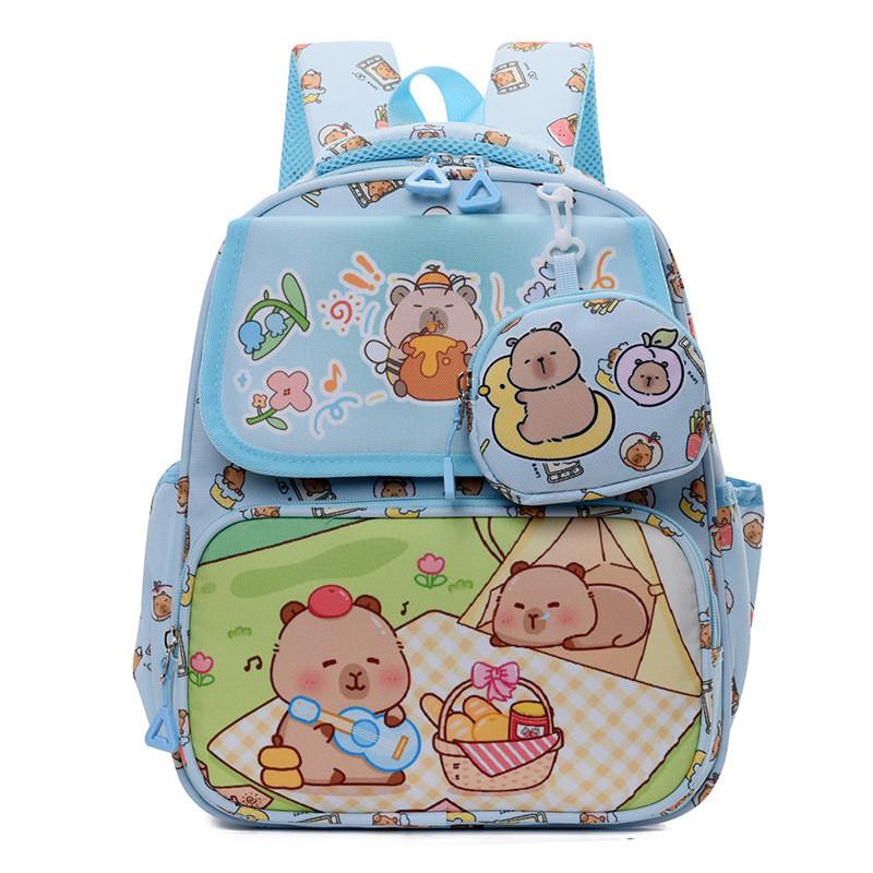 Capybara Printed Cute Large Capacity Student Backpack For Outgoing School