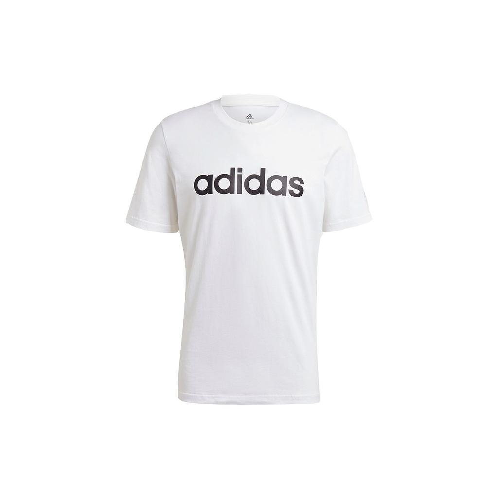 Adidas Linear SJ Training Sports Crewneck T-Shirt Men Tops White GL0058