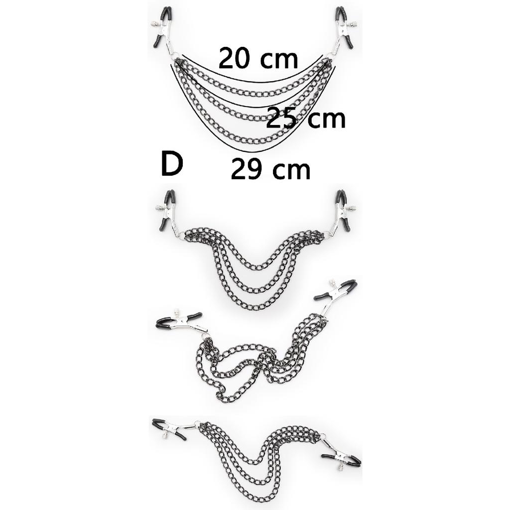 Sexy Flirt Nippelklemme Schamlippen Brustwarzenklemmen mit Kettenclips Stimulator SM Fetisch Sexspielzeug für Paare Sklavin Brust
