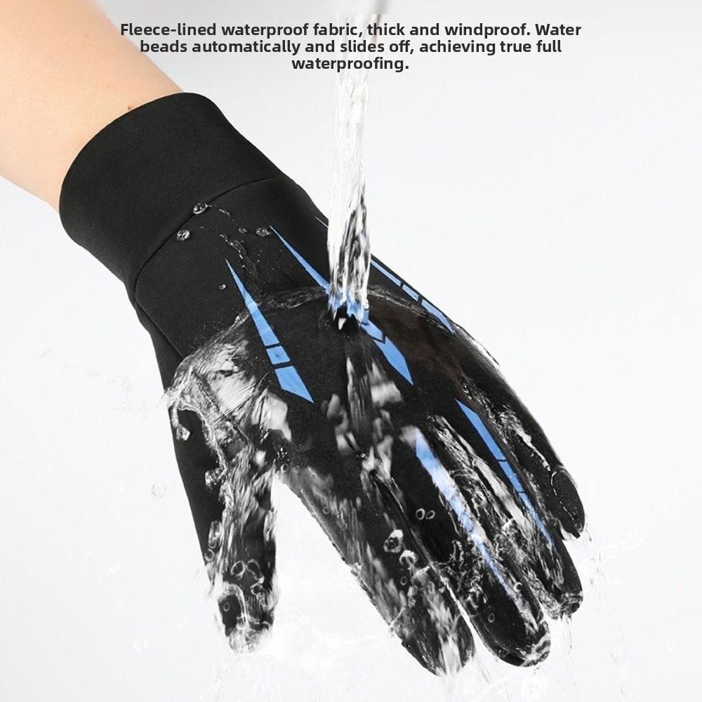 Anti-Slip Winter Cycling Gloves Warm Riding Protective Mittens Portable Cold-proof Gloves  Fishing