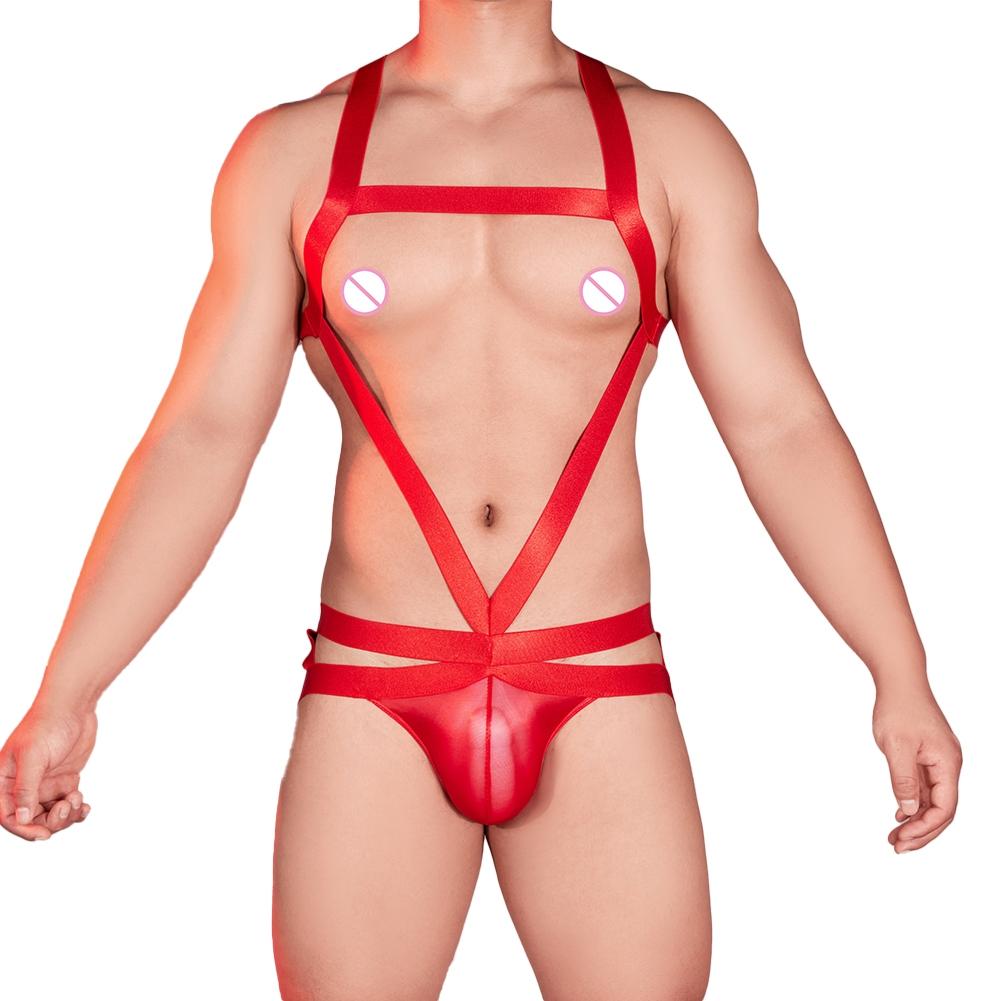 Harness Underwear Jockstrap Jumpsuits Leotard Male Nylon