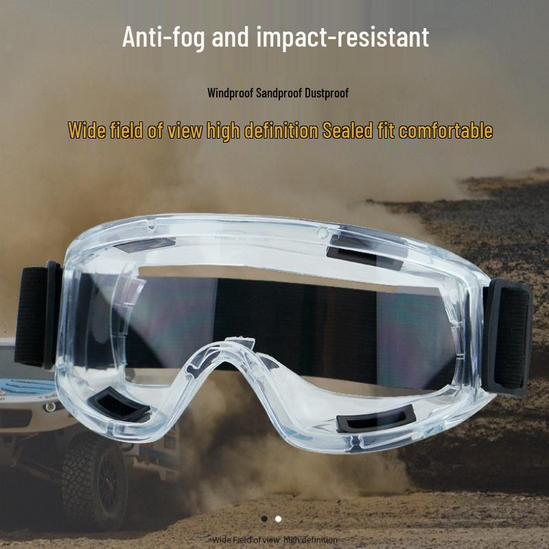 Clear Anti-Fog Windproof Impact Safety Goggles for Cycling, Skiing & Labor Protection Anti-Fog Transparent Goggles